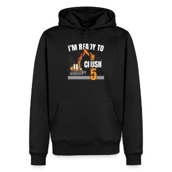 Ich bin bereit, den 5. Baugeburtstag zu zerstören - Männer Premium Bio Hoodie - Schwarz - Vorne - Nico (187cm)