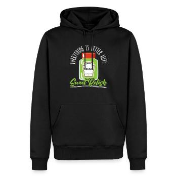 Tout est mieux avec le condiment Sweet Relish - Sweat à capuche Premium bio Homme - noir - Devant - Nico (187cm)