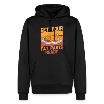 get your fat pants ready - Funny Turkey - Sweat à capuche Premium bio Homme - noir - Devant - Nico (187cm)