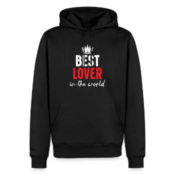 Bester Liebhaber in der Welt Hochzeitstag - Männer Premium Bio Hoodie - Schwarz - Vorne - Nico (187cm)