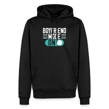 Boyfriend Mode On Relationship Valentines Day - Men’s Premium Organic Hoodie - black - Front - Nico (187cm)