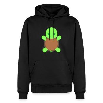 tortoise - Men’s Premium Organic Hoodie - black - Front - Nico (187cm)