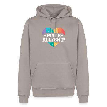 Pride Allyship Month Gay Rights LGBTQ-Unterstützer - Männer Premium Bio Hoodie - Taupe - Vorne - Nico (187cm)