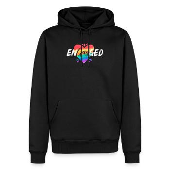Engayged Rainbow Pride Monat LGBTQ Gay Pride - Männer Premium Bio Hoodie - Schwarz - Vorne - Nico (187cm)