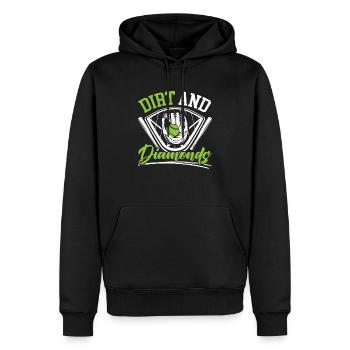 Joueur de softball Dirt And Diamonds Lanceur Receveur - Sweat à capuche Premium bio Homme - noir - Devant - Nico (187cm)