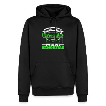 Margarita trinken mit meinen Señoritas Alkoholiker - Männer Premium Bio Hoodie - Schwarz - Vorne - Nico (187cm)
