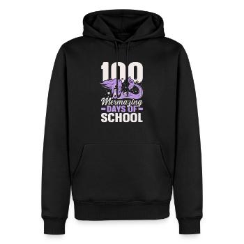 100 Mermazing Tage Schule Meerjungfrau Liebhaber Schüler - Männer Premium Bio Hoodie - Schwarz - Vorne - Nico (187cm)