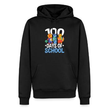 Happy 100th Day Of School Teacher Student Educator - Men’s Premium Organic Hoodie - black - Front - Nico (187cm)