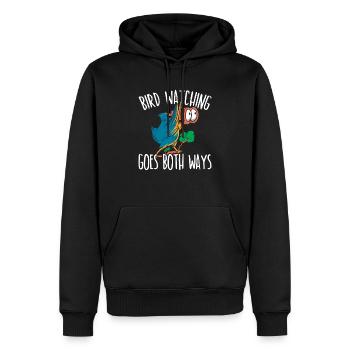 Bird Watching Goes Both Ways Bird Conspiracy - Men’s Premium Organic Hoodie - black - Front - Nico (187cm)