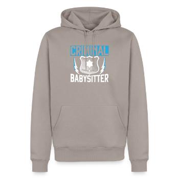 Krimineller Babysitter Gefängniswärter Strafvollzugsbeamter - Männer Premium Bio Hoodie - Taupe - Vorne - Nico (187cm)
