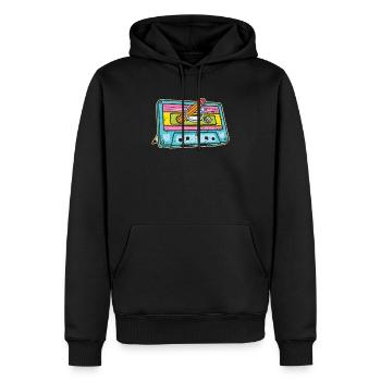Kassettenbandmusikliebhaber Nationaler Retro-Tag - Männer Premium Bio Hoodie - Schwarz - Vorne - Nico (187cm)