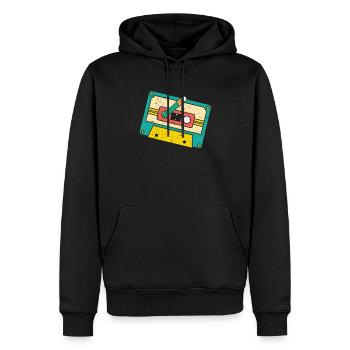 Kassettenbandmusikliebhaber Nationaler Retro-Tag - Männer Premium Bio Hoodie - Schwarz - Vorne - Nico (187cm)