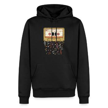 Kassettenbandmusikliebhaber Nationaler Retro-Tag - Männer Premium Bio Hoodie - Schwarz - Vorne - Nico (187cm)