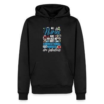 Correctional Nurse Medical Worker Gefängniskrankenschwester - Männer Premium Bio Hoodie - Schwarz - Vorne - Nico (187cm)