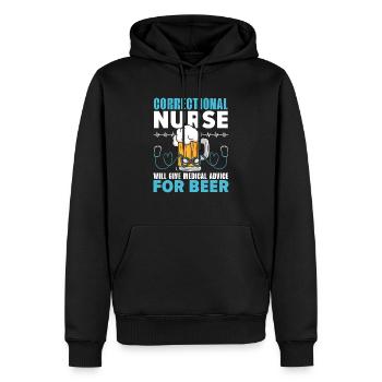Correctional Nurse Medical Worker Gefängniskrankenschwester - Männer Premium Bio Hoodie - Schwarz - Vorne - Nico (187cm)