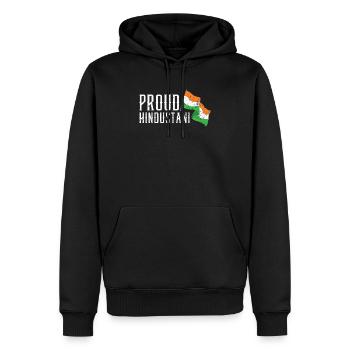 Jour de la République de l’Inde Drapeau indien hindoustani - Sweat à capuche Premium bio Homme - noir - Devant - Nico (187cm)