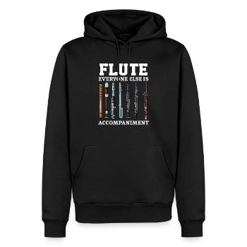 Flöte Alle anderen sind Begleitung Flötist - Männer Premium Bio Hoodie - Schwarz - Vorne - Nico (187cm)