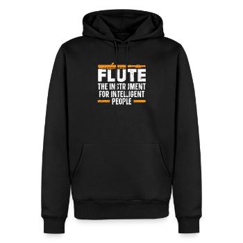 La flûte L’instrument pour les personnes intelligentes - Sweat à capuche Premium bio Homme - noir - Devant - Nico (187cm)
