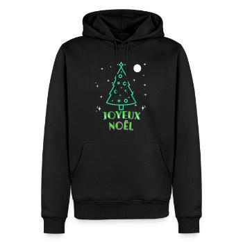FROHE WEIHNACHTEN - Männer Premium Bio Hoodie - Schwarz - Vorne - Nico (187cm)