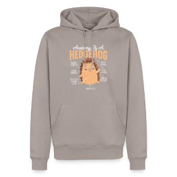 Anatomie eines Igelliebhabers Hedgie Wildlife Tier - Männer Premium Bio Hoodie - Taupe - Vorne - Nico (187cm)