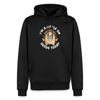Ich bin heute ein wenig auf Hecke Igeltier - Männer Premium Bio Hoodie - Schwarz - Vorne - Nico (187cm)