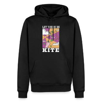 Qu’il y ait un amant volant volant Kite Whisperer - Sweat à capuche Premium bio Homme - noir - Devant - Nico (187cm)