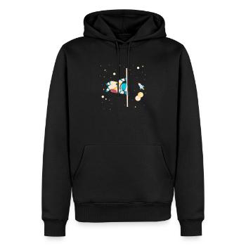 Exercice d’entraînement physique des astronautes de Calisthenics - Sweat à capuche Premium bio Homme - noir - Devant - Nico (187cm)