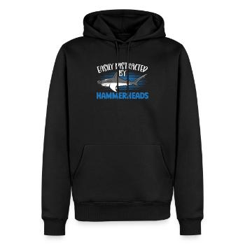 Facilement distrait par les requins-marteaux Biologie marine - Sweat à capuche Premium bio Homme - noir - Devant - Nico (187cm)