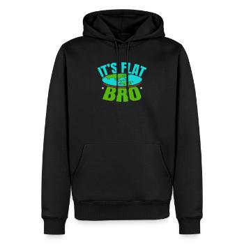 C’est Flat Bro Flat Earth Society Flat Earther - Sweat à capuche Premium bio Homme - noir - Devant - Nico (187cm)
