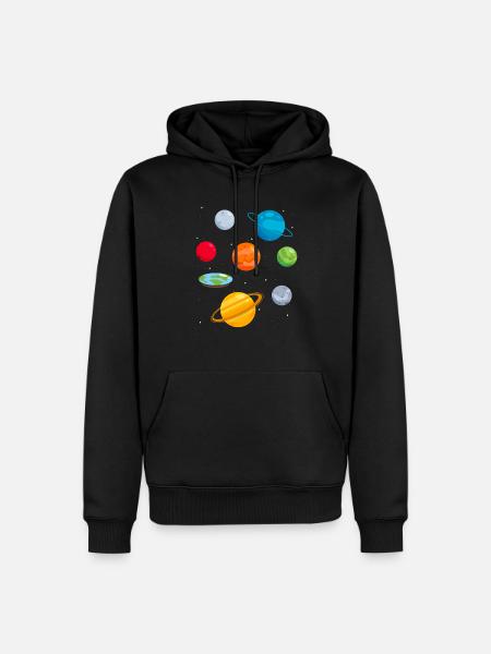 Flat Earth Society Verschwörungstheorie Flat Earther - Herre Premium økologisk hoodie - sort