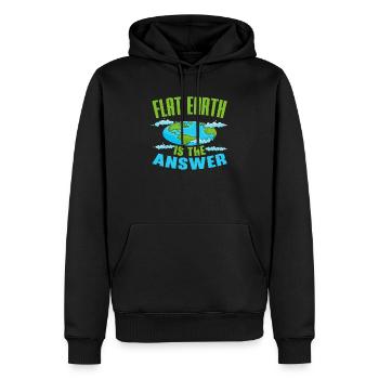 Flache Erde ist die Antwort Verschwörungstheorie - Männer Premium Bio Hoodie - Schwarz - Vorne - Nico (187cm)