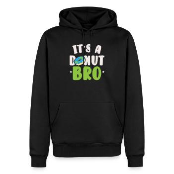 It's A Donut Bro Flat Earther Conspiracy Theory - Men’s Premium Organic Hoodie - black - Front - Nico (187cm)