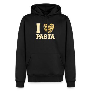 Ich liebe Pasta Italienisches Essen Liebhaber Spaghetti Esser - Männer Premium Bio Hoodie - Schwarz - Vorne - Nico (187cm)