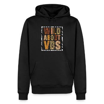 Wild über VBS Ferienbibelschule Christ - Männer Premium Bio Hoodie - Schwarz - Vorne - Nico (187cm)