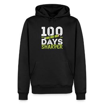 Alles Gute zum 100. Schultag Lehrer Student Educator - Männer Premium Bio Hoodie - Schwarz - Vorne - Nico (187cm)
