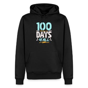 Happy 100th Day Of School Teacher Student Educator - Men’s Premium Organic Hoodie - black - Front - Nico (187cm)