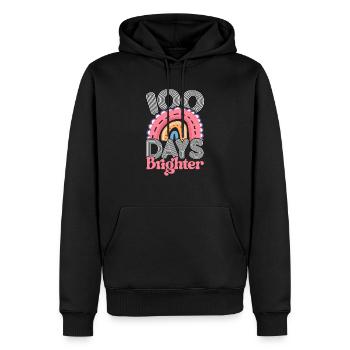 Alles Gute zum 100. Schultag Lehrer Student Educator - Männer Premium Bio Hoodie - Schwarz - Vorne - Nico (187cm)