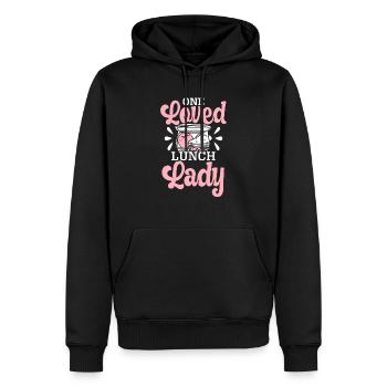 Ein geliebtes Mittagessen Lady Valentinstag Herztag - Männer Premium Bio Hoodie - Schwarz - Vorne - Nico (187cm)