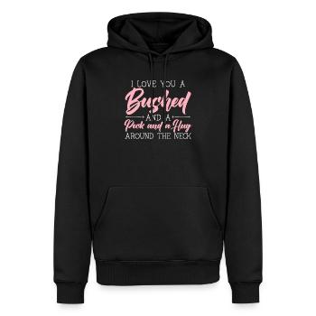 Valentinstag Herztag Amor Liebe Beziehung - Männer Premium Bio Hoodie - Schwarz - Vorne - Nico (187cm)