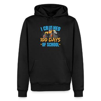 Happy 100th Day Of School Teacher Student Educator - Men’s Premium Organic Hoodie - black - Front - Nico (187cm)