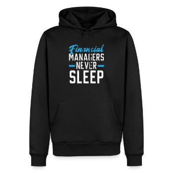 Financial Manager Never Sleeps Job Profession - Men’s Premium Organic Hoodie - black - Front - Nico (187cm)