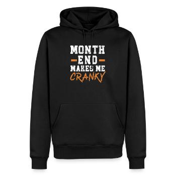 La fin du mois me rend fou le travail de directeur financier - Sweat à capuche Premium bio Homme - noir - Devant - Nico (187cm)