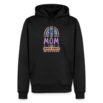 Mutter und Finanzmanager Finanzmanagement - Männer Premium Bio Hoodie - Schwarz - Vorne - Nico (187cm)