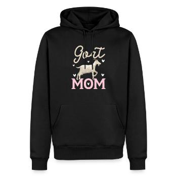 Chèvre Maman Ferme Animal Chèvre Chuchoteur Fête des mères - Sweat à capuche Premium bio Homme - noir - Devant - Nico (187cm)