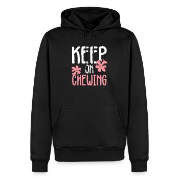 Keep on Chewing Bubble Gum Lover Kaugummi Essen - Männer Premium Bio Hoodie - Schwarz - Vorne - Nico (187cm)