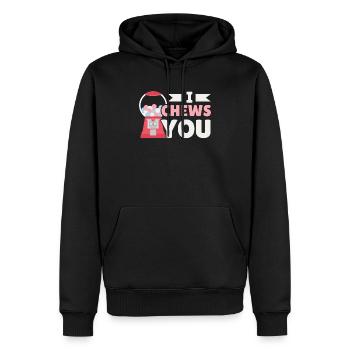 I Chews You Bubble Gum Lover Kaugummi Essen - Männer Premium Bio Hoodie - Schwarz - Vorne - Nico (187cm)