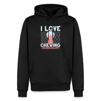 Ich liebe Kaugummi Liebhaber Kaugummi Essen - Männer Premium Bio Hoodie - Schwarz - Vorne - Nico (187cm)