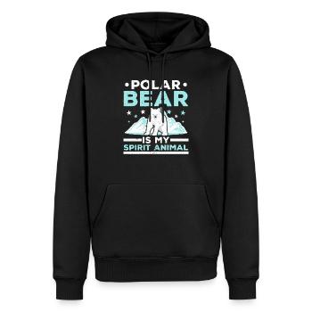 Eisbär ist mein Geist Tier Eisbär Liebhaber - Männer Premium Bio Hoodie - Schwarz - Vorne - Nico (187cm)