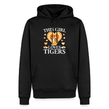 Meine Katze ist größer als Ihr Tiger - Männer Premium Bio Hoodie - Schwarz - Vorne - Nico (187cm)