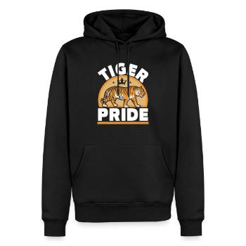 Tiger Pride Tiger Whisperer Tierzoo Zoowärter - Männer Premium Bio Hoodie - Schwarz - Vorne - Nico (187cm)